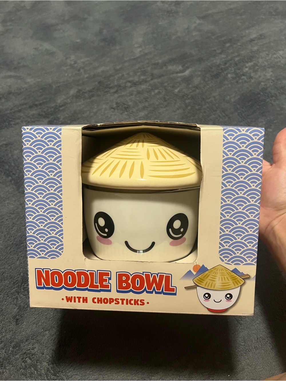 MAD Engine Kawaii face Noodle Bowl with chopsticks
